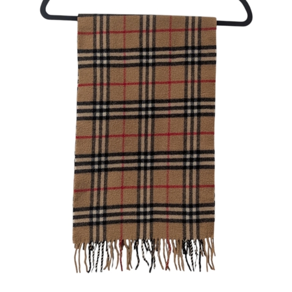 Burberry Classic Nova Check 100% Lambswool Unisex Fringe Plaid Scarf - Picture 4 of 8